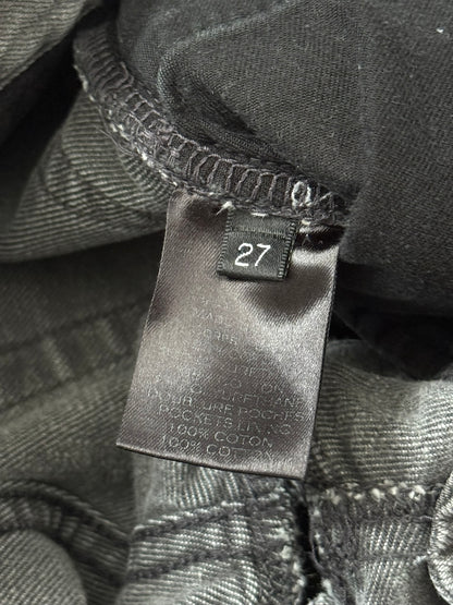 FW15 Balmain by Olivier Rousteing Quilted Zip Biker Denim Jeans