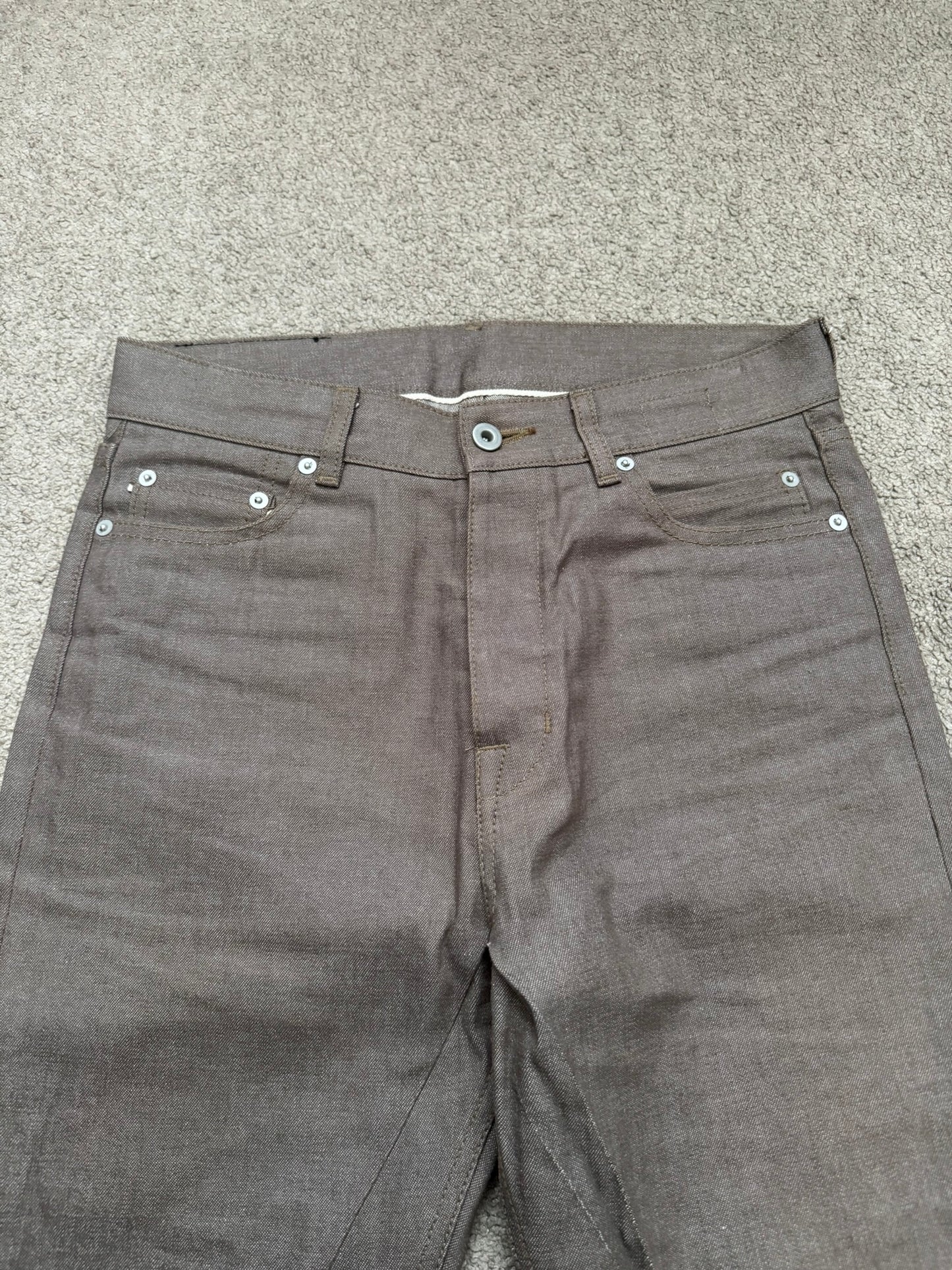 FW23 Rick Owens DRKSHDW MIJ Selvedge Jim Bootcut Denim Jeans