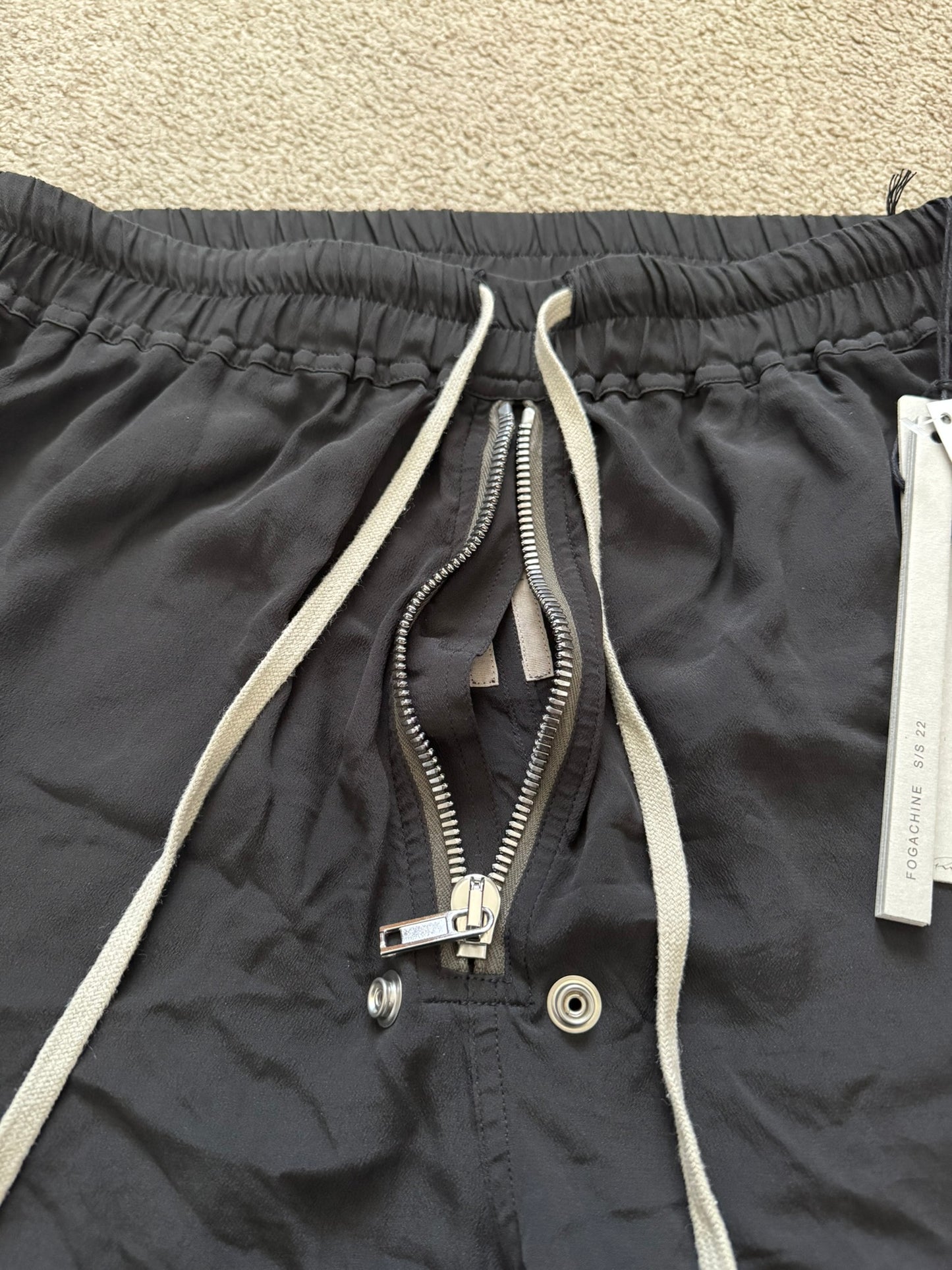 SS22 Rick Owens Mainline "Fogachine" Silk Bela Boxer Shorts