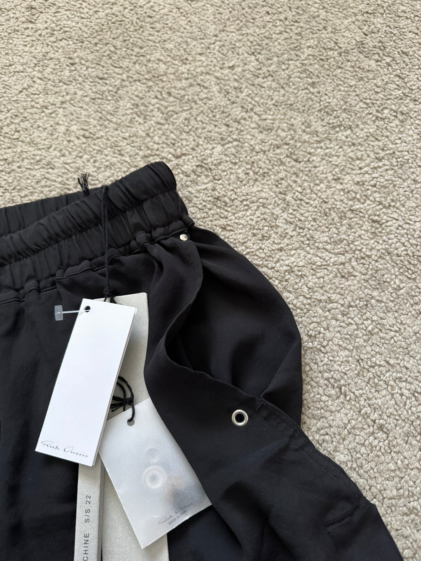 SS22 Rick Owens Mainline "Fogachine" Silk Bela Boxer Shorts