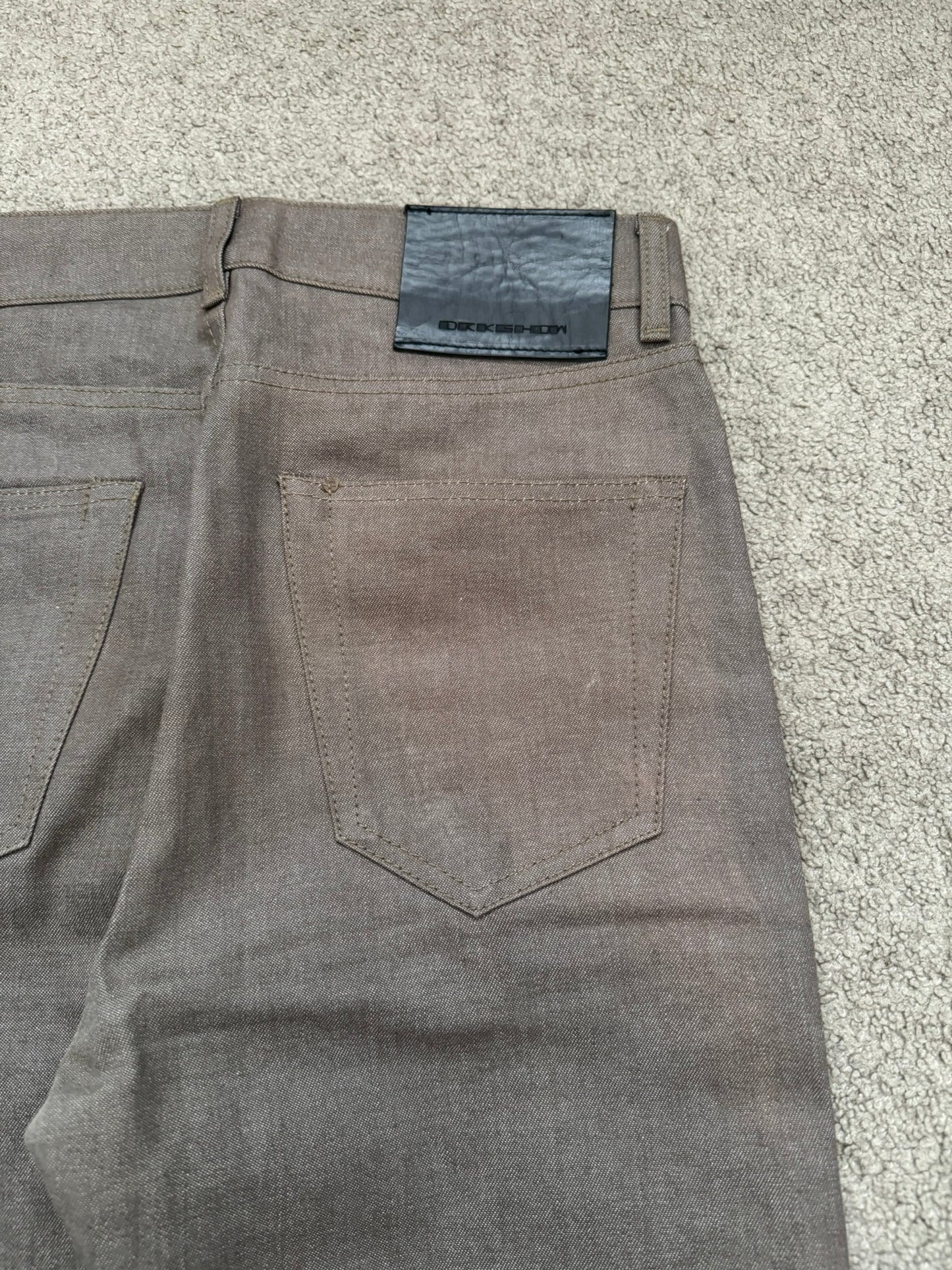 FW23 Rick Owens DRKSHDW MIJ Selvedge Jim Bootcut Denim Jeans