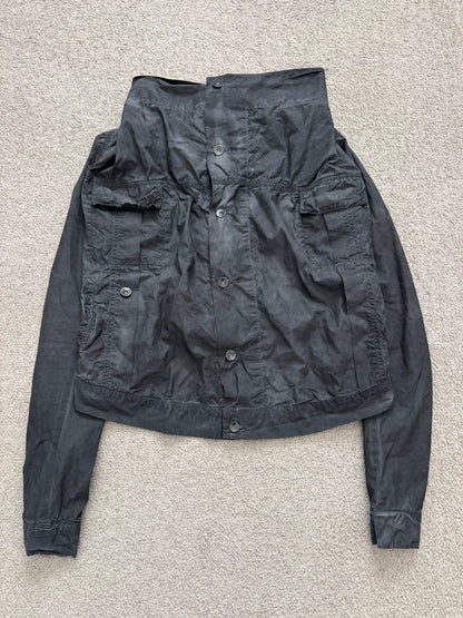SS09 Rick Owens DRKSHDW "Strutter" High Neck Cropped Jacket