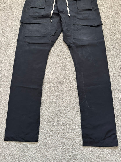 SS17 Rick Owens DRKSHDW Black Nylon Creatch Cargo Pants