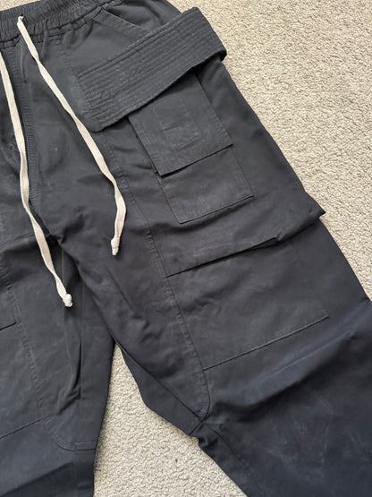 SS17 Rick Owens DRKSHDW Black Nylon Creatch Cargo Pants