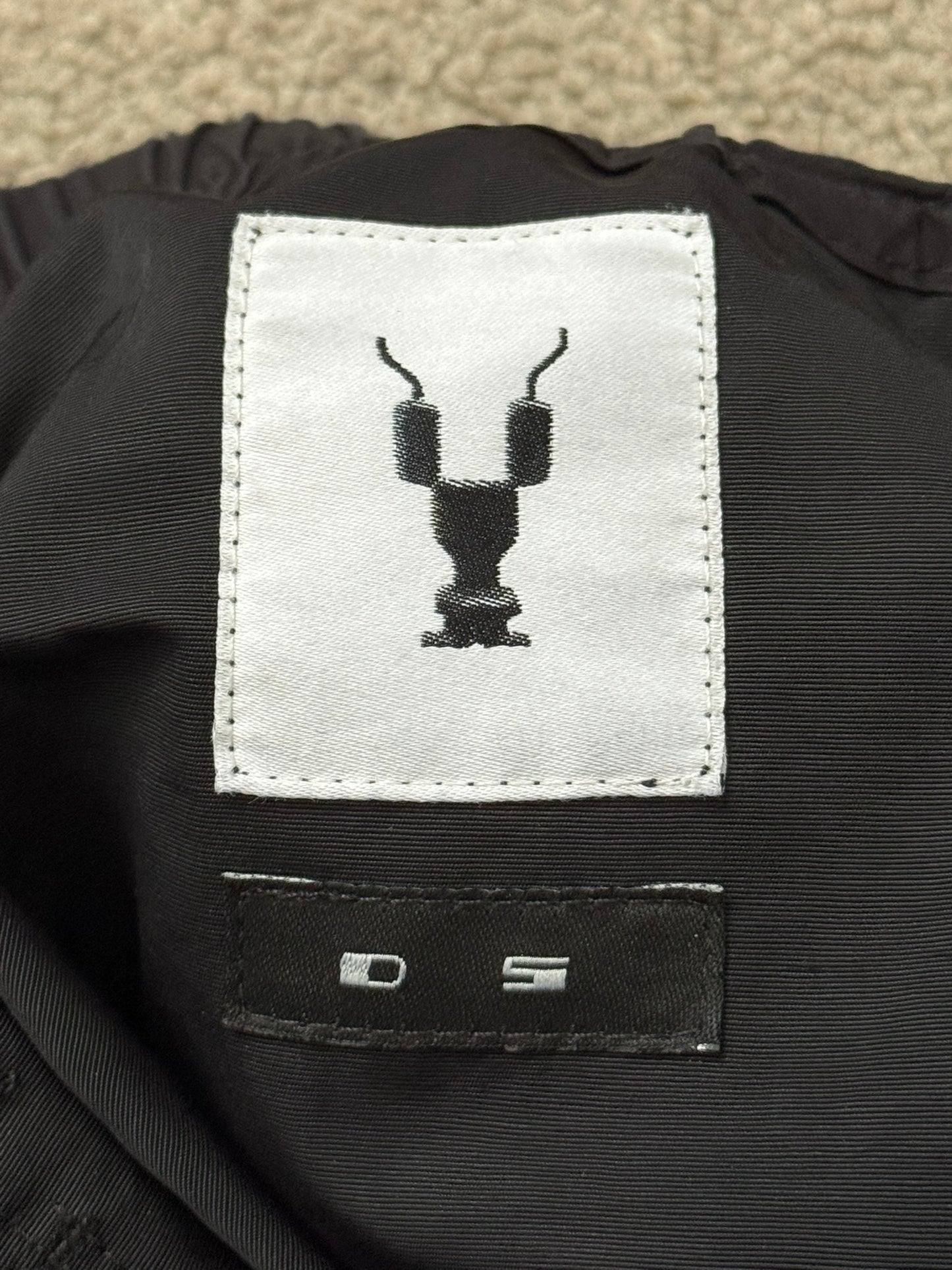 SS17 Rick Owens DRKSHDW Black Nylon Creatch Cargo Pants