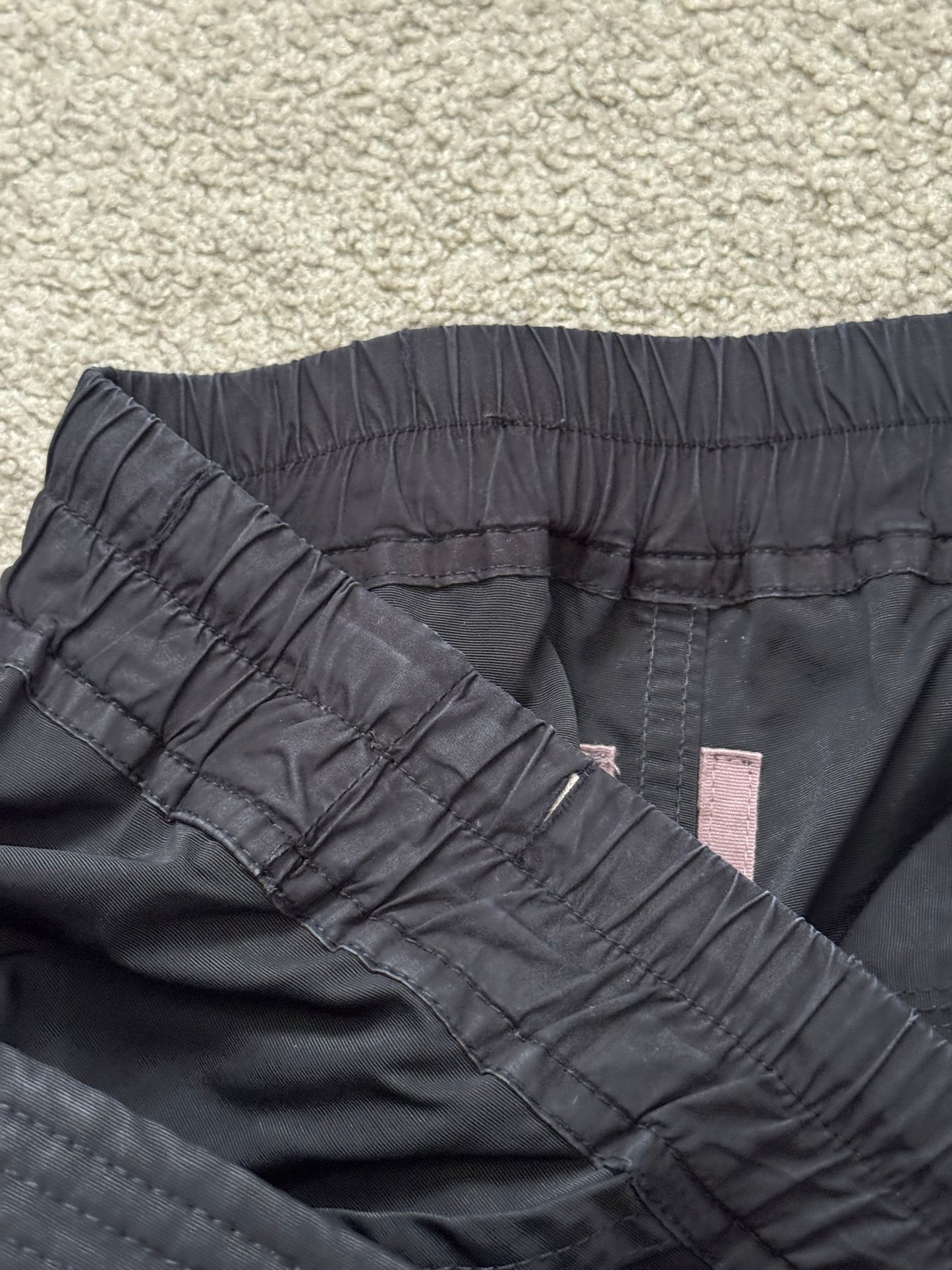 SS17 Rick Owens DRKSHDW Black Nylon Creatch Cargo Pants