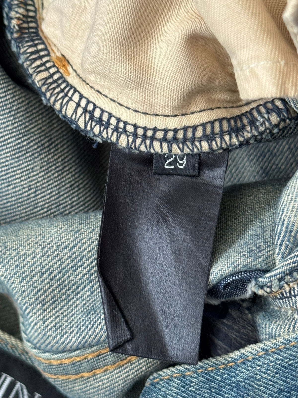 FW14 Balmain by Olivier Rousteing Washed Zip Biker Denim Jeans