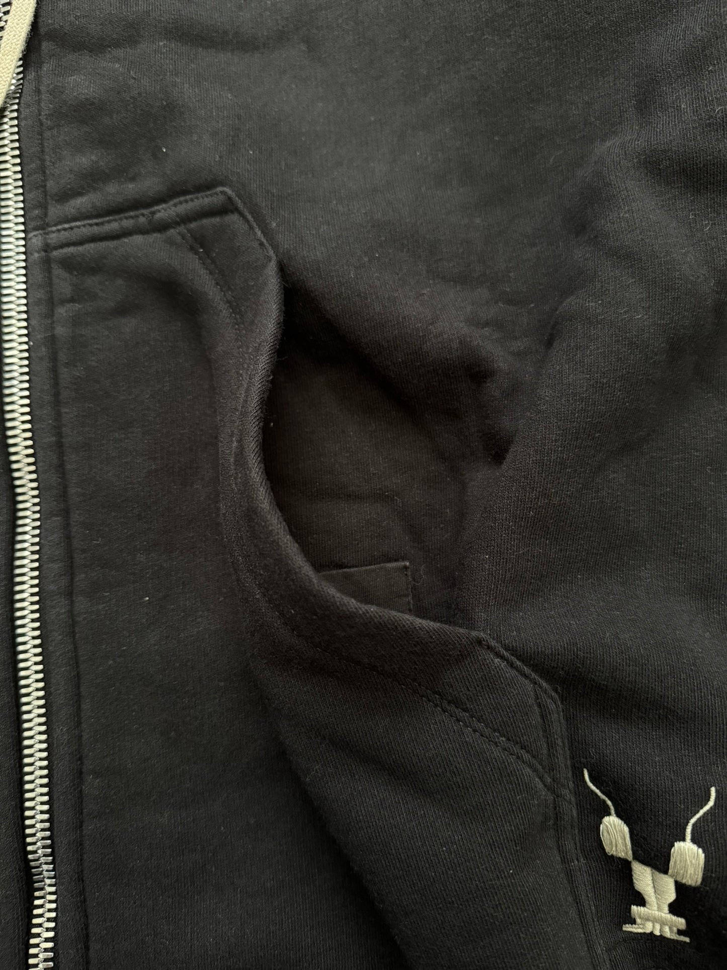 FW17 Rick Owens DRKSHDW "Gym Logo" Felpa Jason Zip Up Hoodie