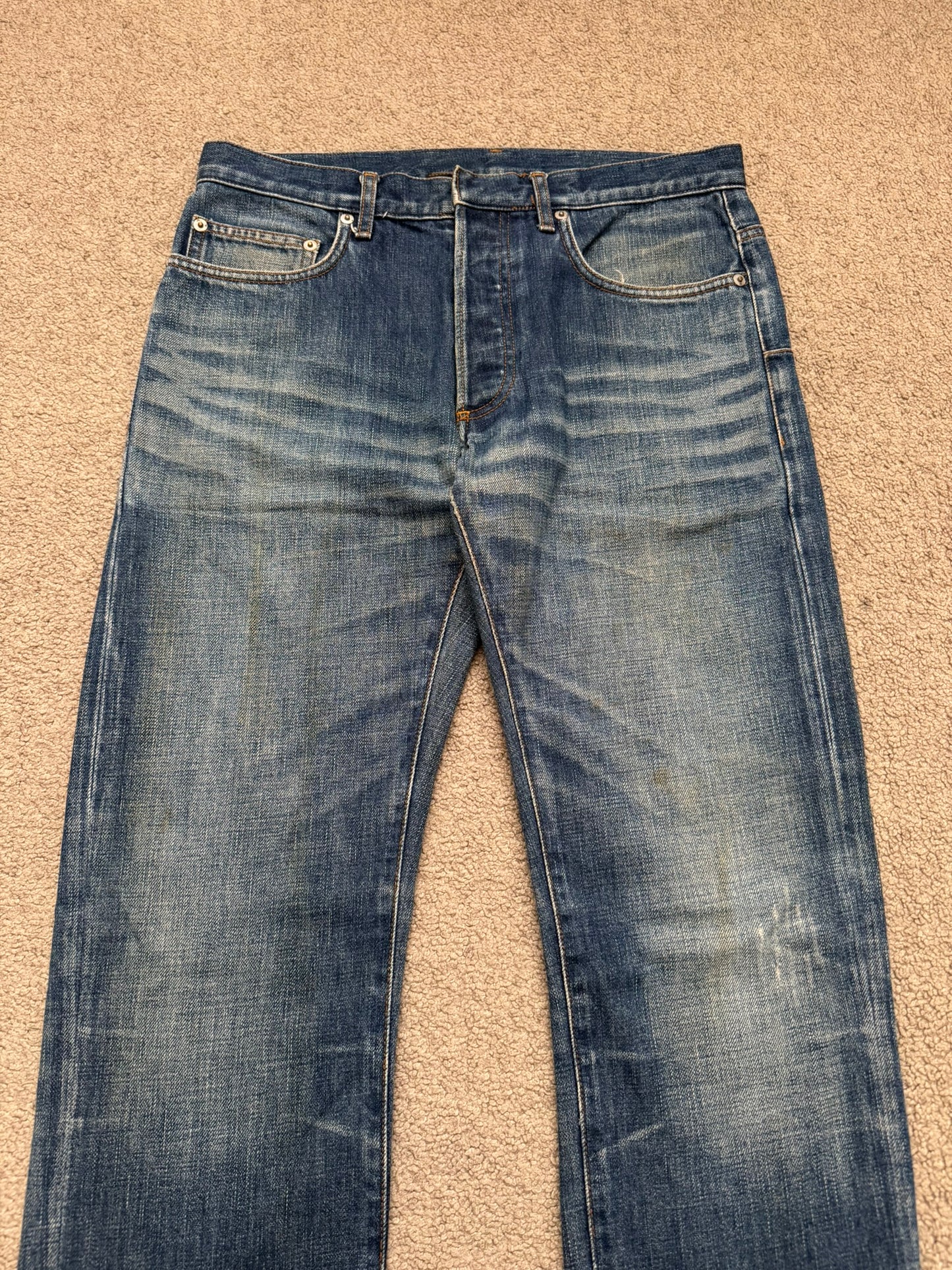 Dior Homme by Kris Van Assche MIJ Clawmark Washed Denim Jeans