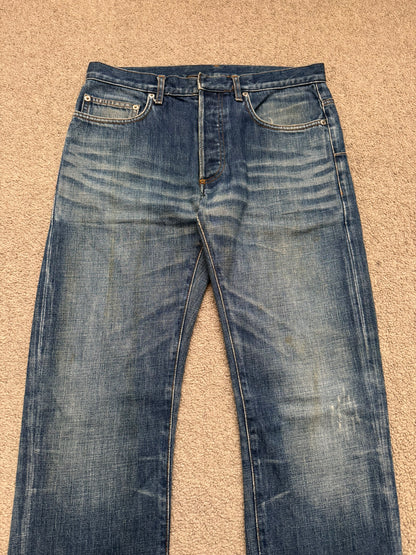 Dior Homme by Kris Van Assche MIJ Clawmark Washed Denim Jeans