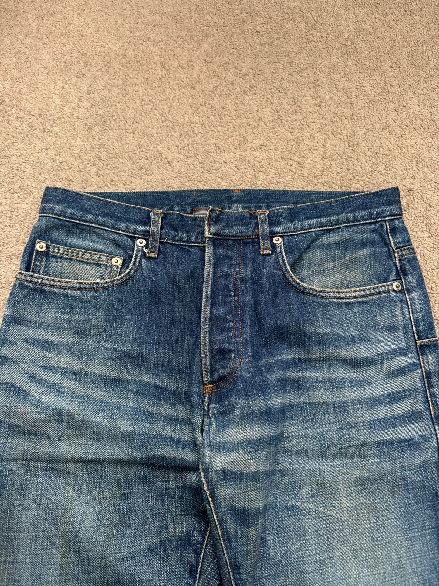 Dior Homme by Kris Van Assche MIJ Clawmark Washed Denim Jeans