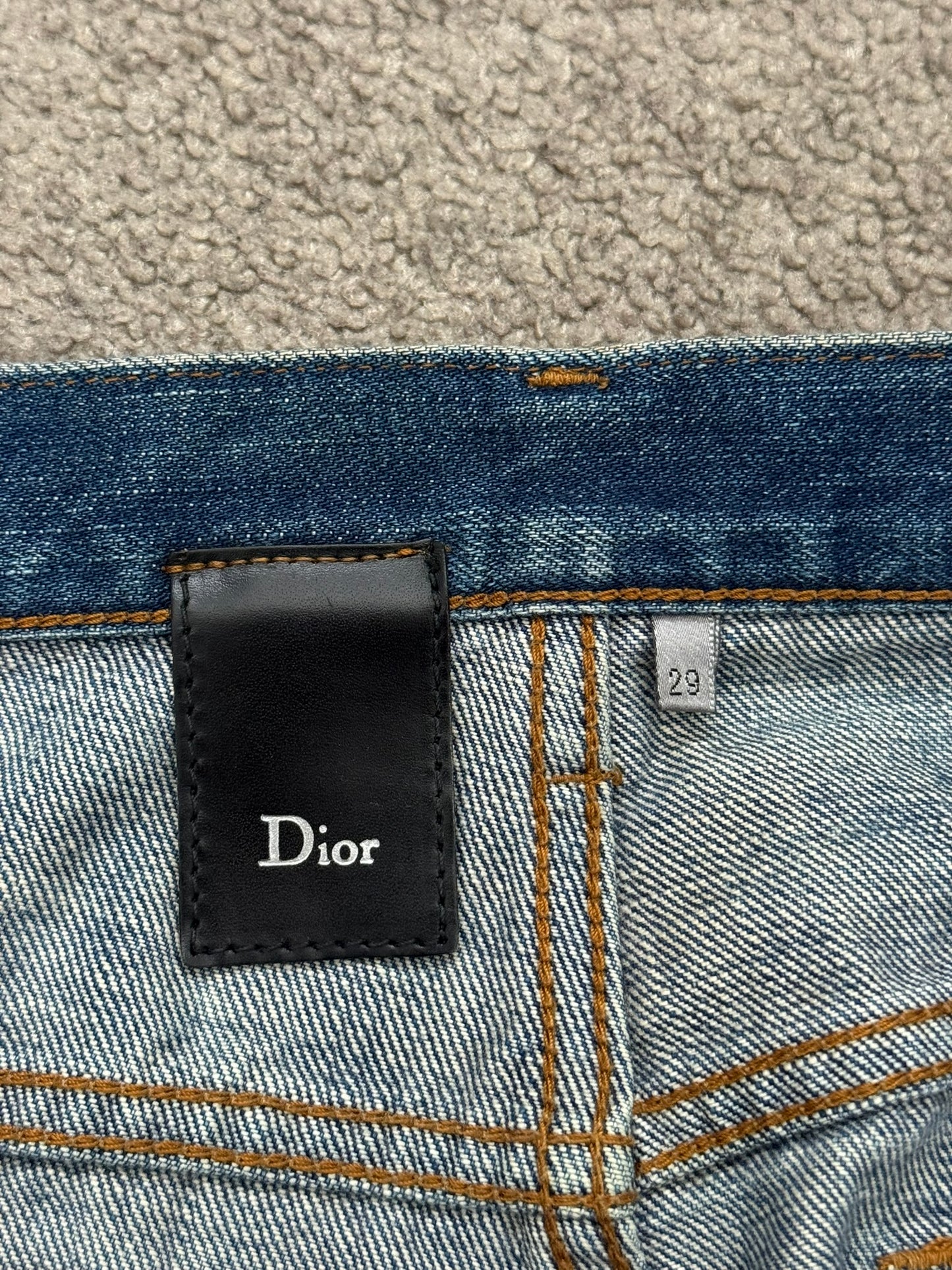 Dior Homme by Kris Van Assche MIJ Clawmark Washed Denim Jeans