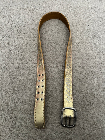 SS06 Dior Homme by Hedi Slimane Gold Star Studded Belt