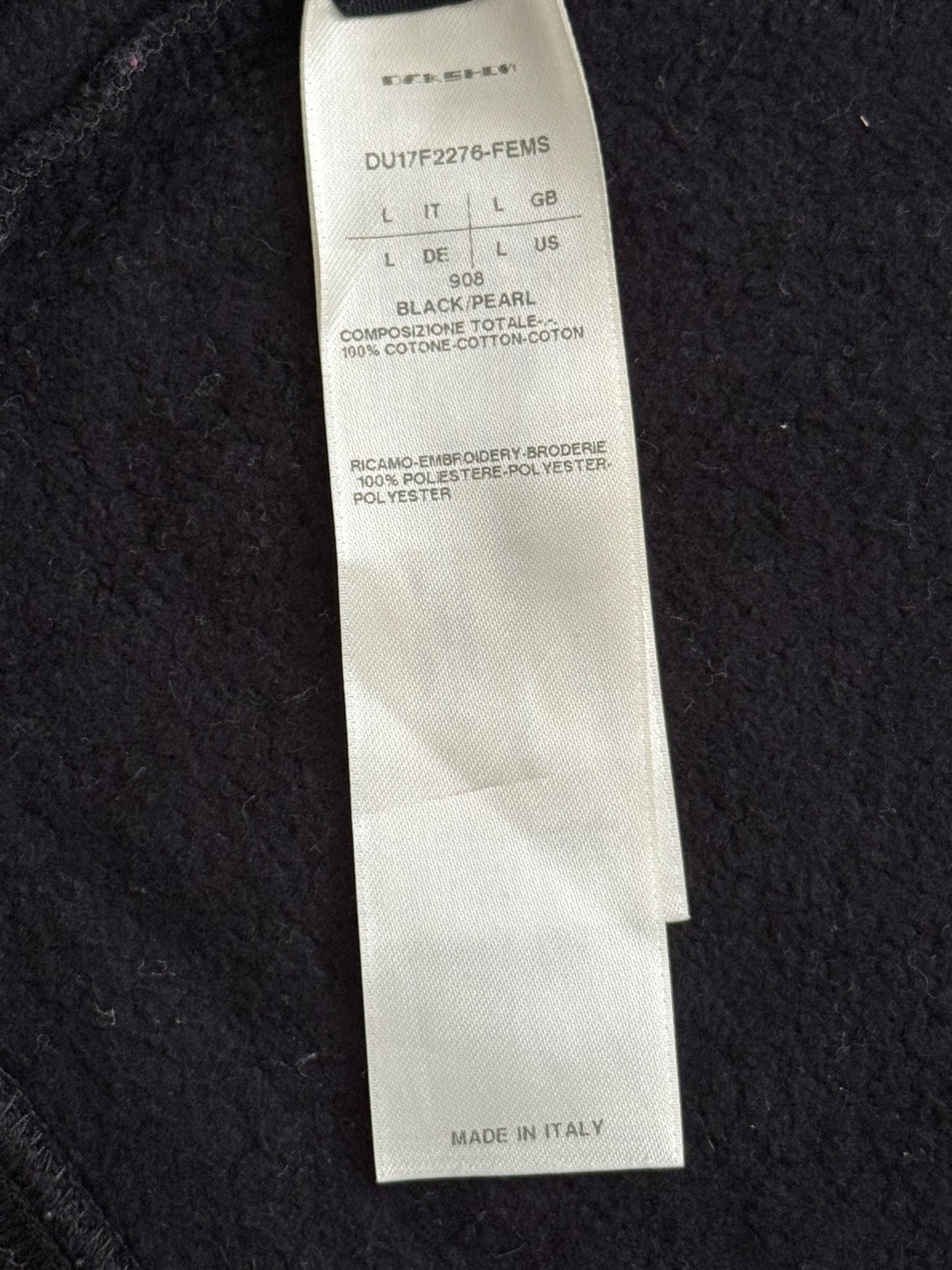 FW17 Rick Owens DRKSHDW "Gym Logo" Felpa Jason Zip Up Hoodie