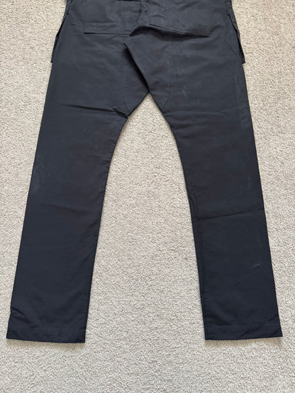 SS17 Rick Owens DRKSHDW Black Nylon Creatch Cargo Pants