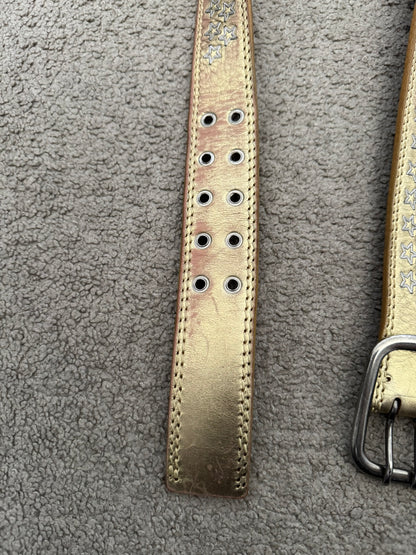 SS06 Dior Homme by Hedi Slimane Gold Star Studded Belt