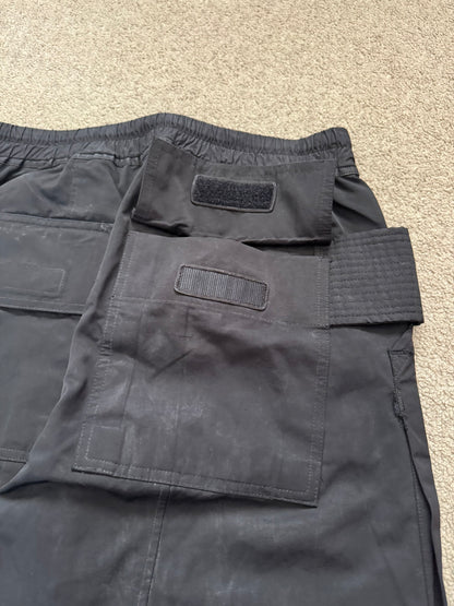 SS17 Rick Owens DRKSHDW Black Nylon Creatch Cargo Pants