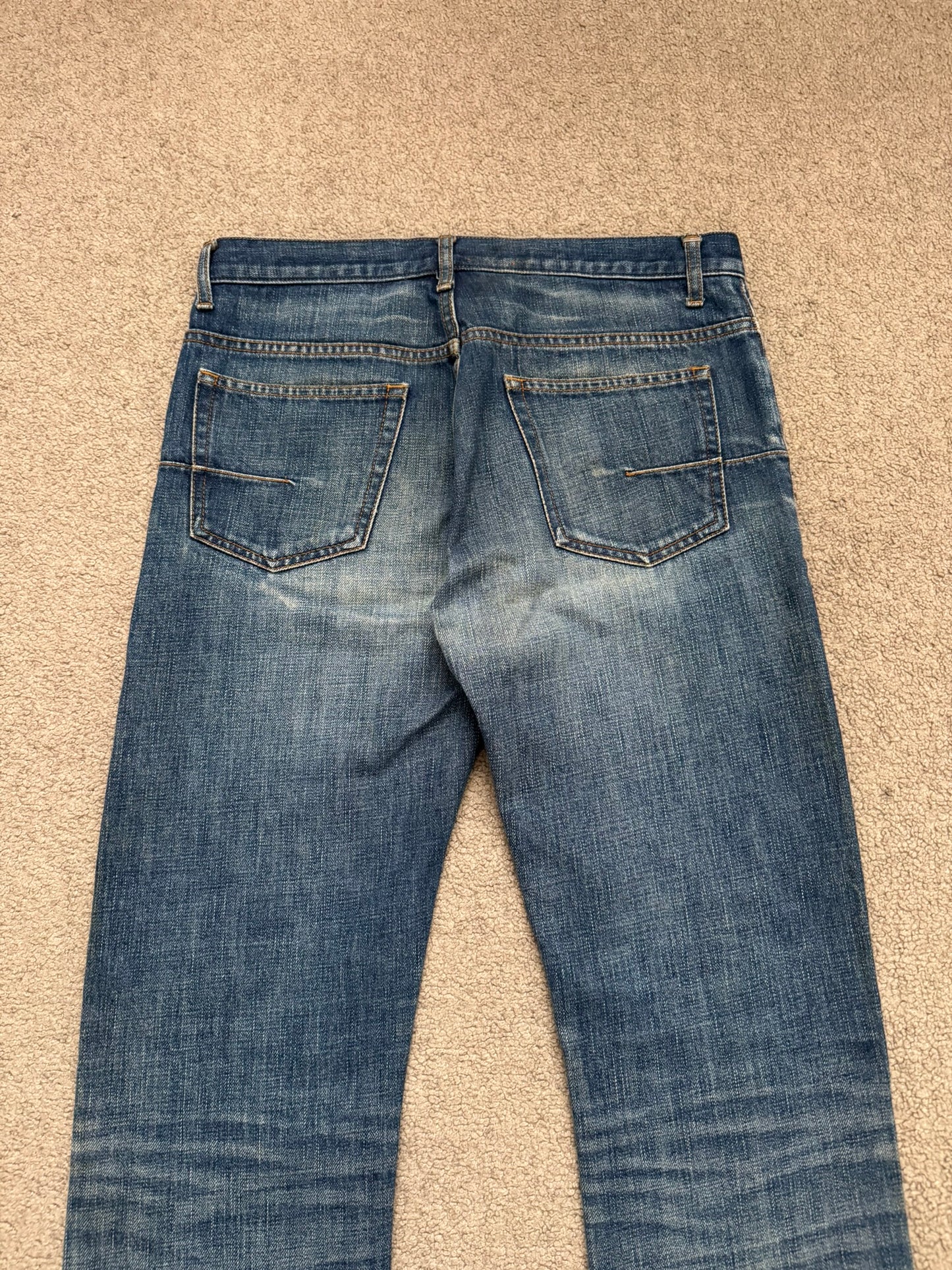 Dior Homme by Kris Van Assche MIJ Clawmark Washed Denim Jeans
