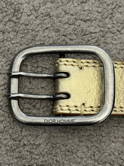 SS06 Dior Homme by Hedi Slimane Gold Star Studded Belt