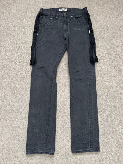 SS08 Undercover Fringe Tassel Lightning Bolt Denim Jeans