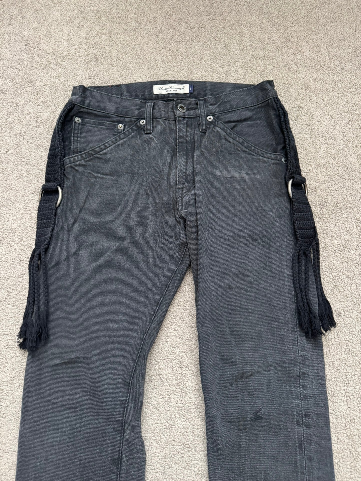 SS08 Undercover Fringe Tassel Lightning Bolt Denim Jeans