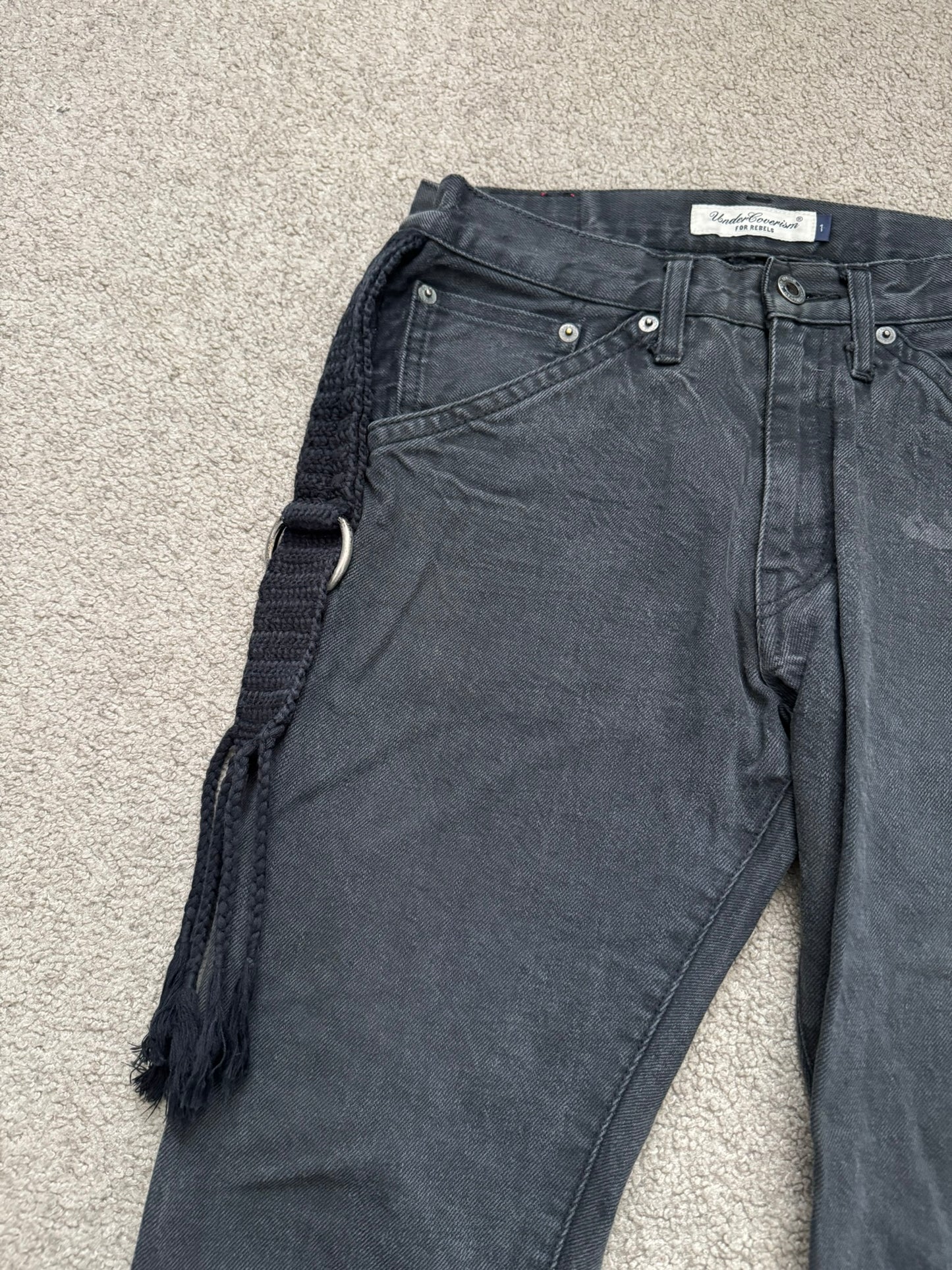 SS08 Undercover Fringe Tassel Lightning Bolt Denim Jeans