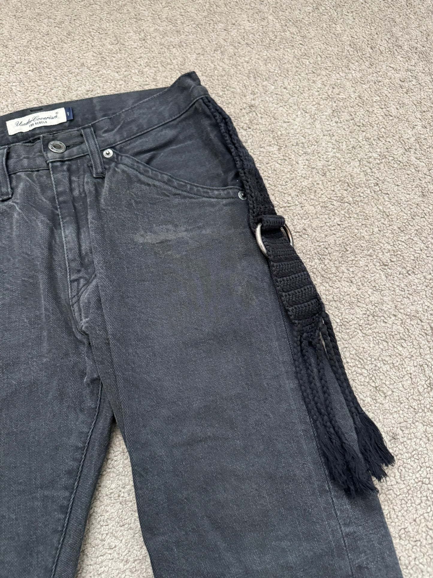 SS08 Undercover Fringe Tassel Lightning Bolt Denim Jeans