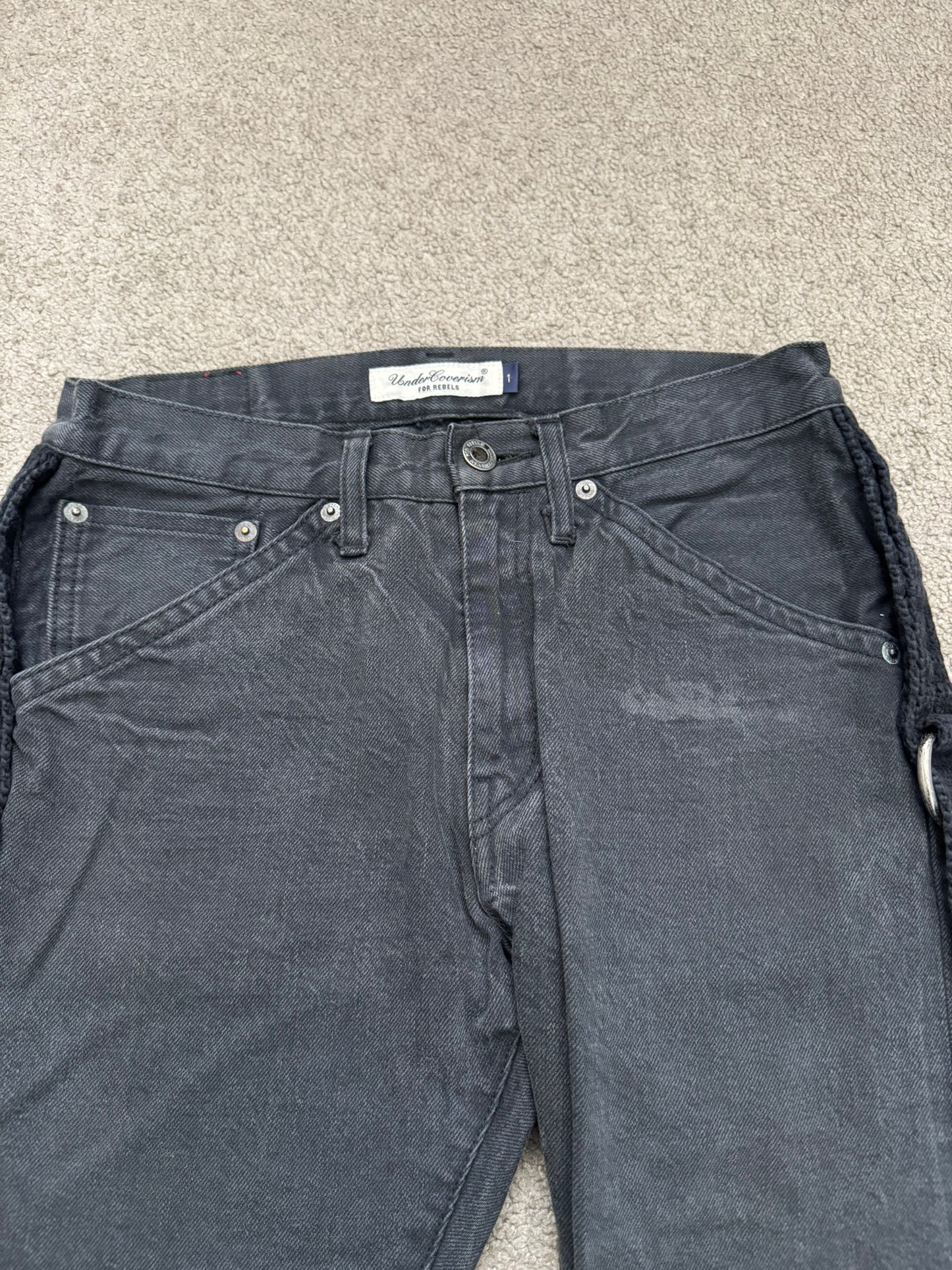 SS08 Undercover Fringe Tassel Lightning Bolt Denim Jeans