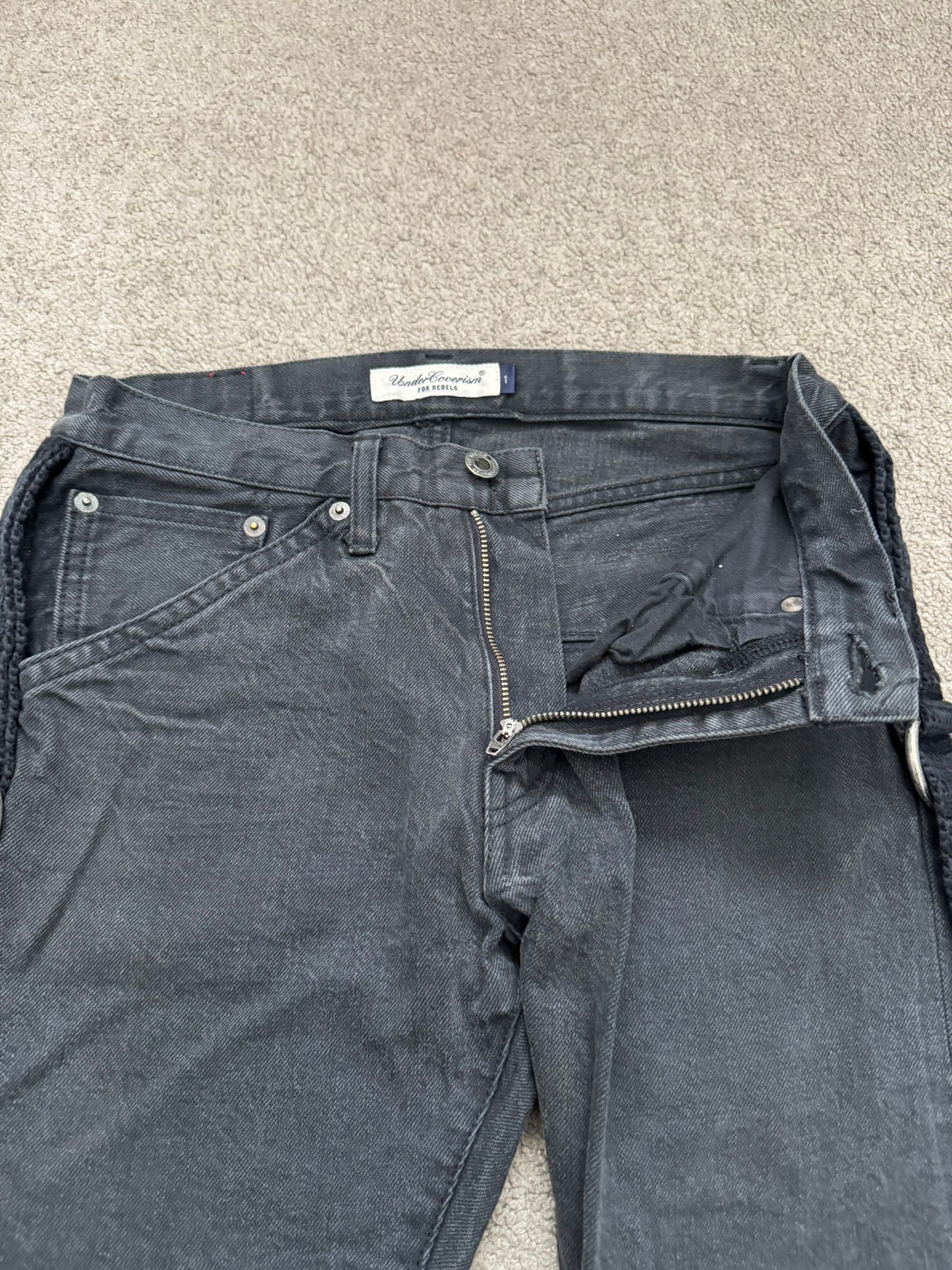SS08 Undercover Fringe Tassel Lightning Bolt Denim Jeans