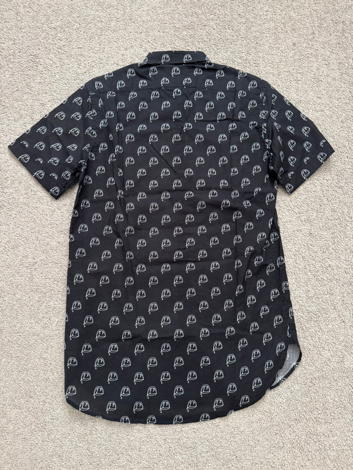 FW13 Saint Laurent by Hedi Slimane Blood Luster Button Up Short Sleeve Shirt