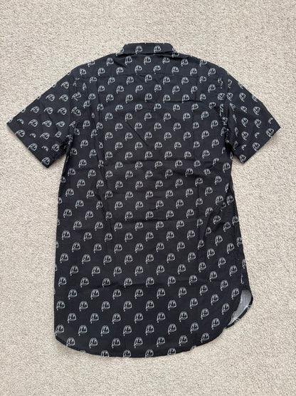 FW13 Saint Laurent by Hedi Slimane Blood Luster Button Up Short Sleeve Shirt