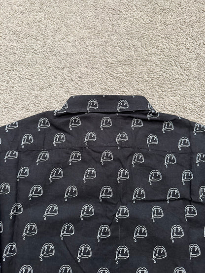 FW13 Saint Laurent by Hedi Slimane Blood Luster Button Up Short Sleeve Shirt