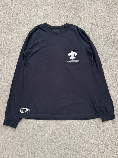 Chrome Hearts Fleur & Scroll Logo Long Sleeve T Shirt