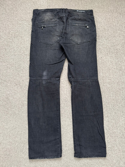 FW11 Balmain by Christophe Decarnin 4 Zip Biker Denim Jeans