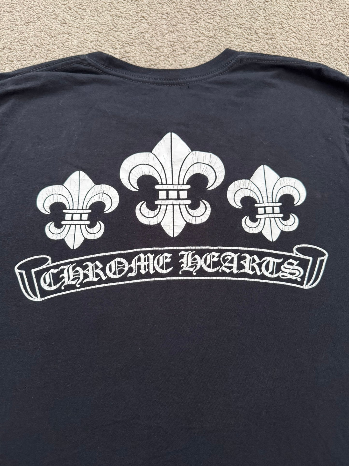 Chrome Hearts Fleur & Scroll Logo Long Sleeve T Shirt