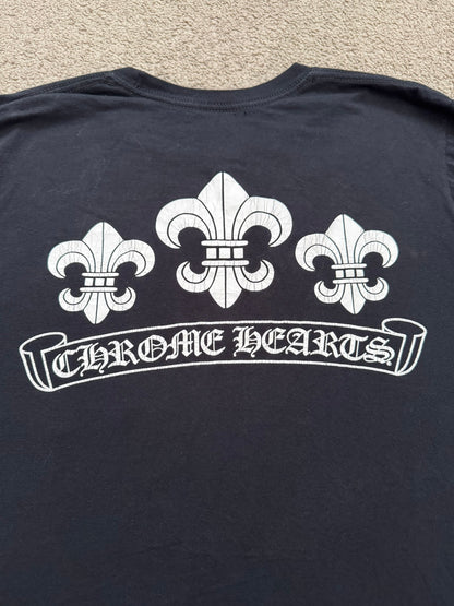 Chrome Hearts Fleur & Scroll Logo Long Sleeve T Shirt