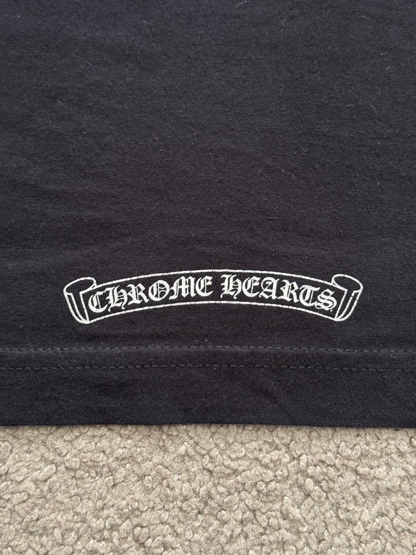 Chrome Hearts Fleur & Scroll Logo Long Sleeve T Shirt