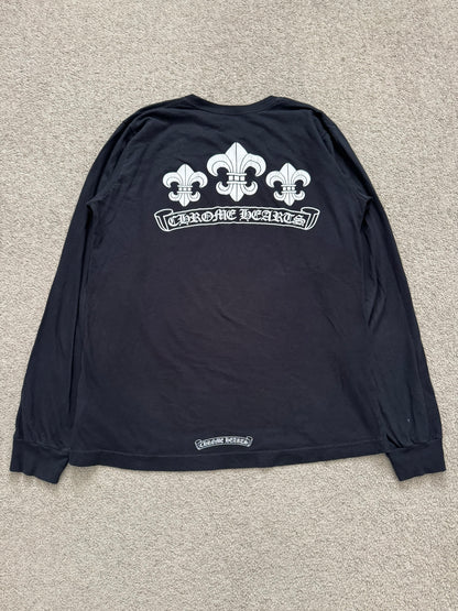Chrome Hearts Fleur & Scroll Logo Long Sleeve T Shirt