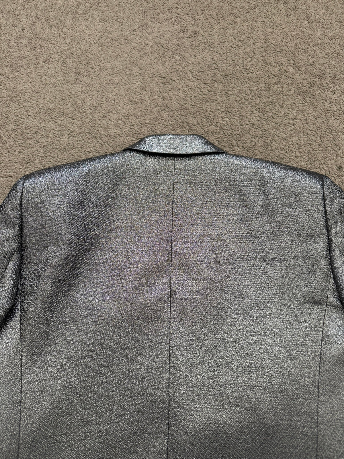 FW13 Saint Laurent by Hedi Slimane Silver Smoking Blazer Jacket