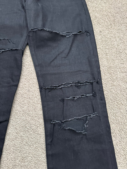 FW15 Saint Laurent by Hedi Slimane Crash Distressed D02 Denim Jeans