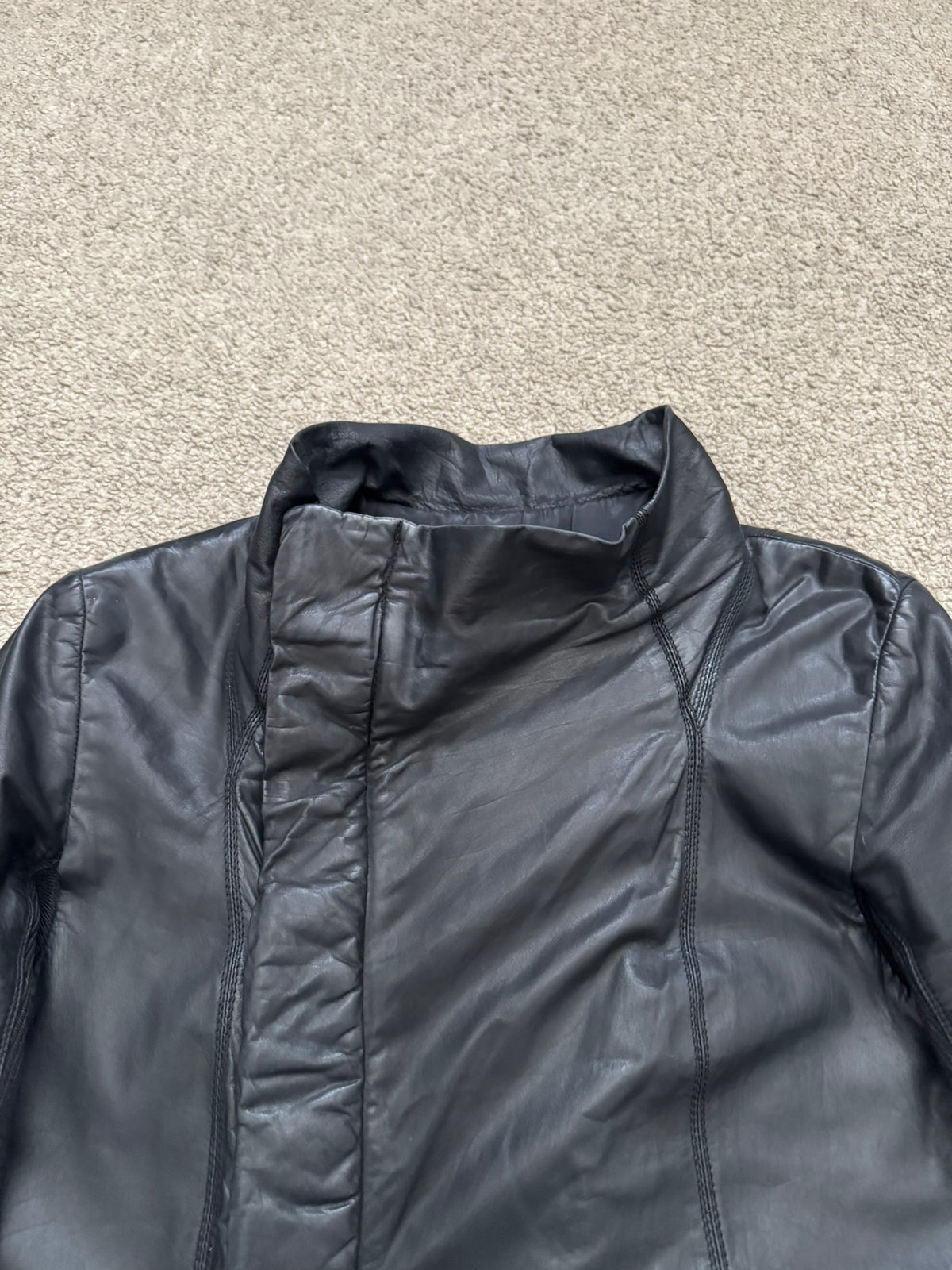 FW11 Rick Owens Mainline "Limo" Hybrid Biker Leather Jacket