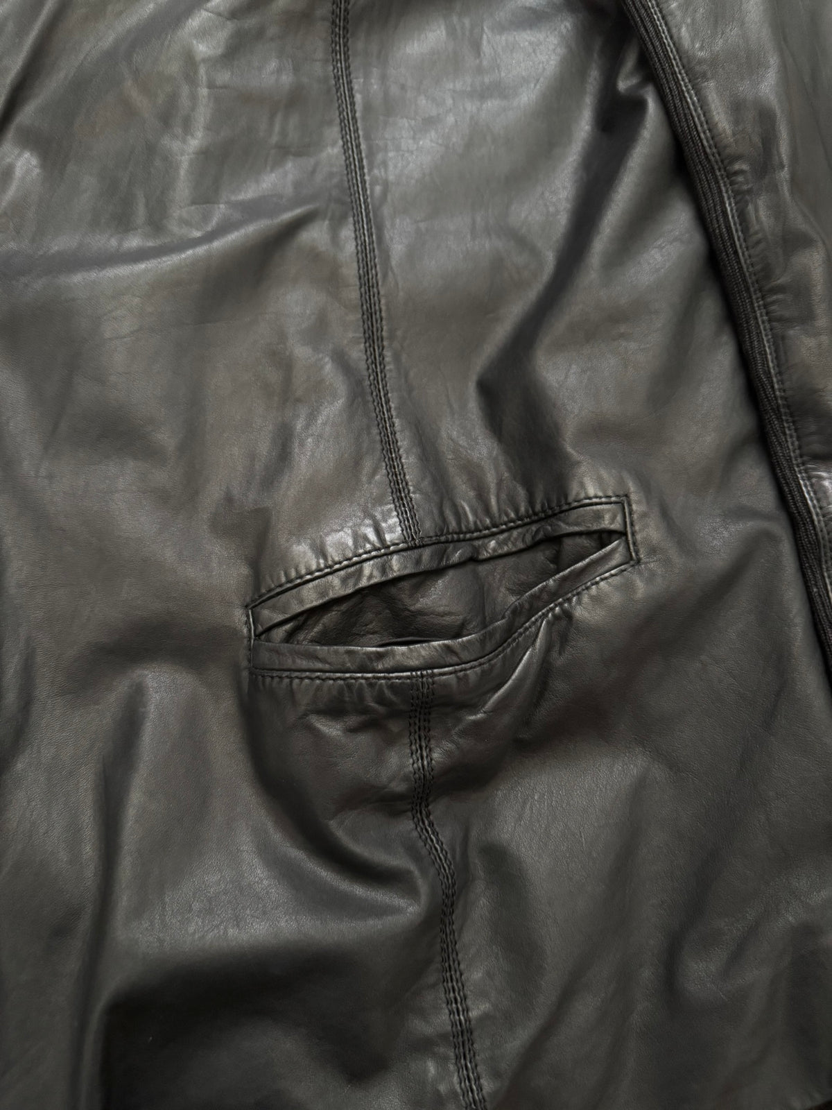 FW11 Rick Owens Mainline "Limo" Hybrid Biker Leather Jacket