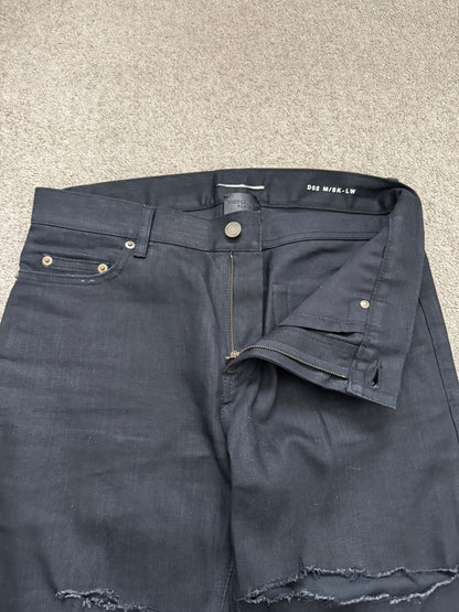 FW15 Saint Laurent by Hedi Slimane Crash Distressed D02 Denim Jeans