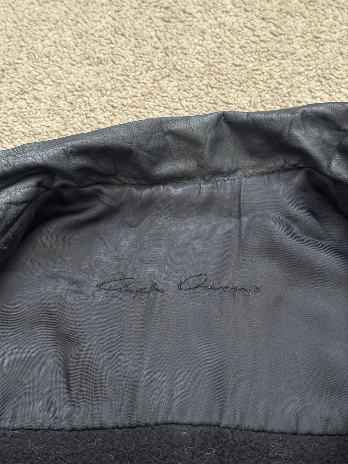 FW11 Rick Owens Mainline "Limo" Hybrid Biker Leather Jacket