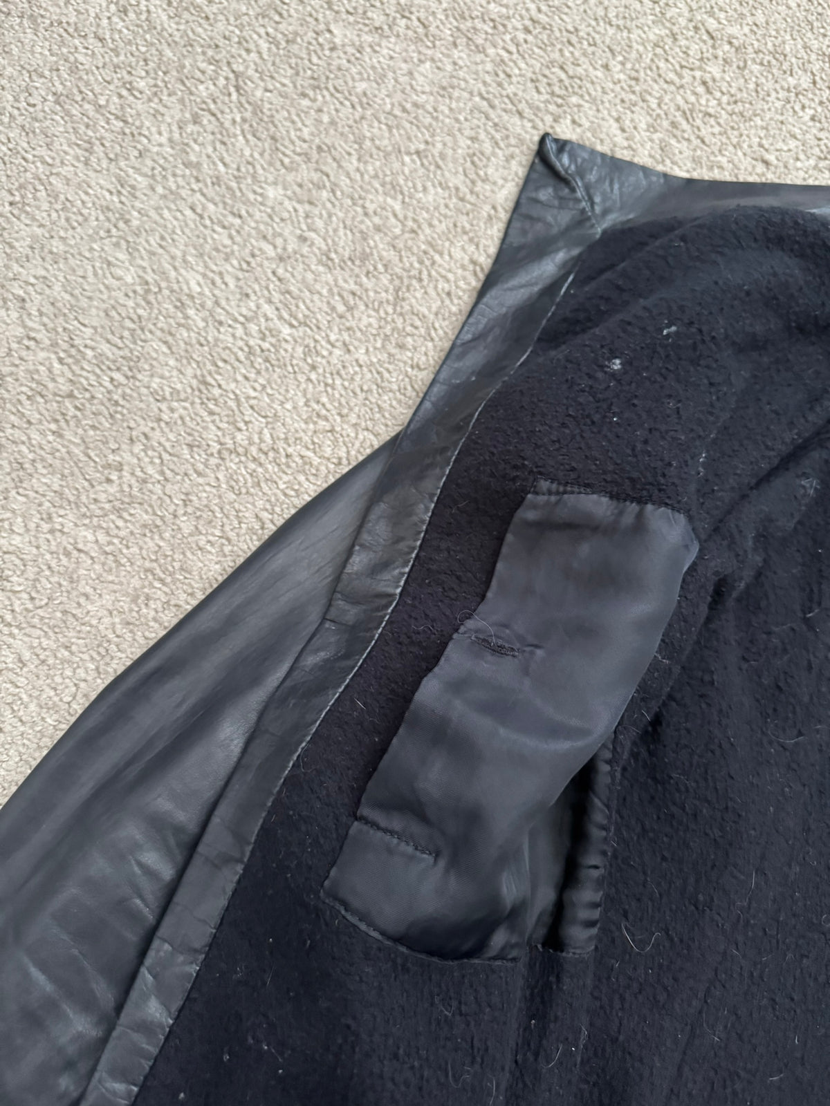 FW11 Rick Owens Mainline "Limo" Hybrid Biker Leather Jacket