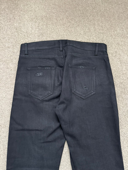 FW15 Saint Laurent by Hedi Slimane Crash Distressed D02 Denim Jeans