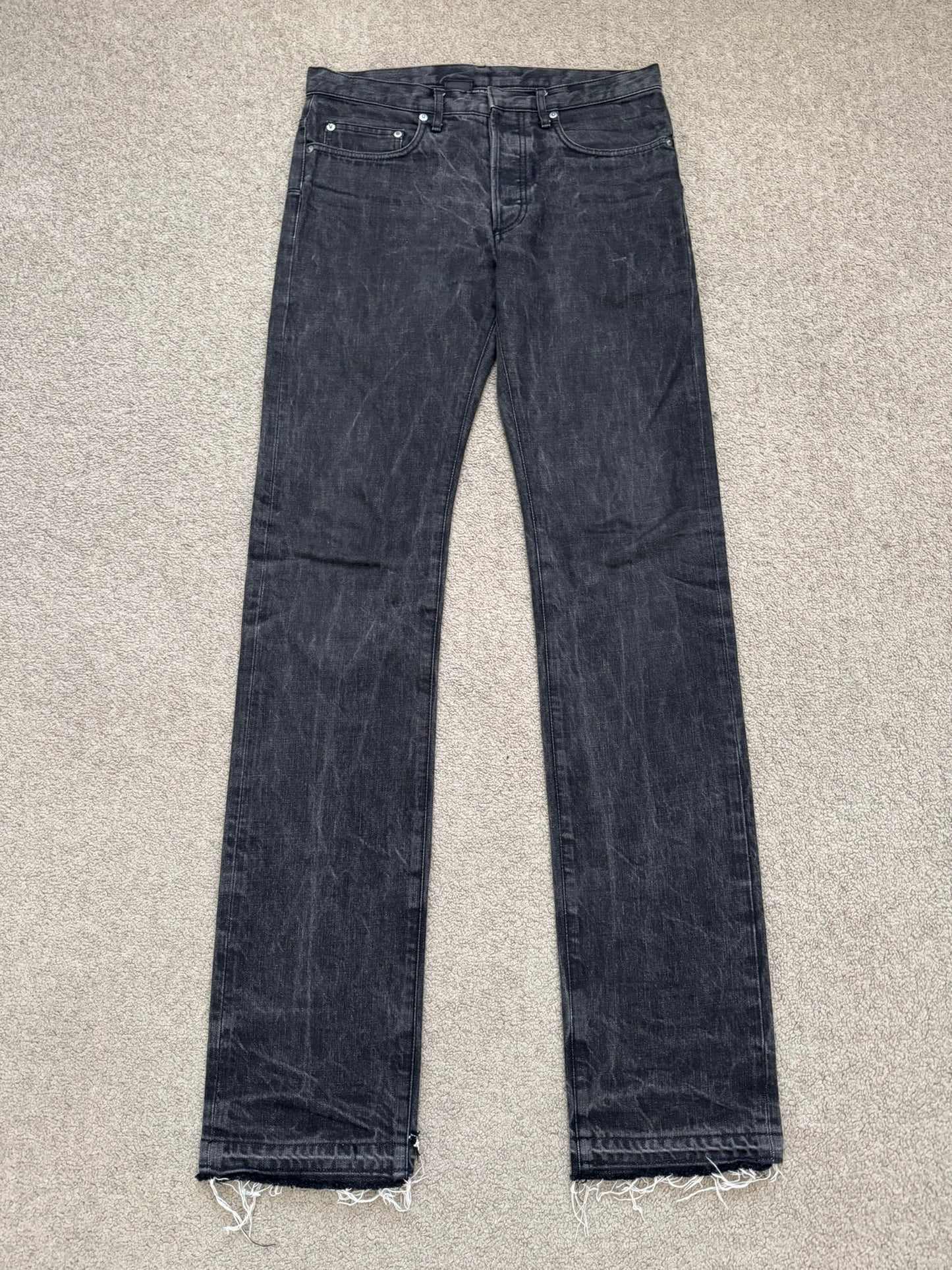 SS05 Dior Homme by Hedi Slimane MIJ Washed Black Denim Jeans