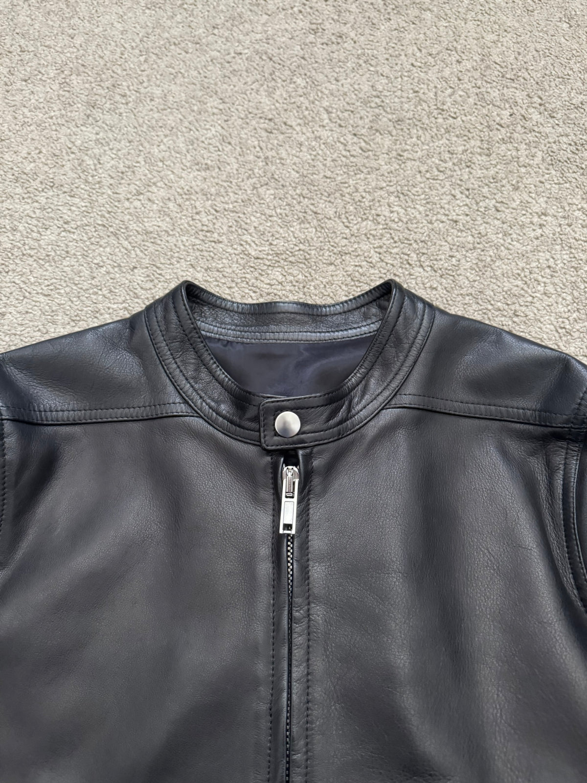 FW16 Rick Owens Mainline "Mastodon" Leather Biker Jacket