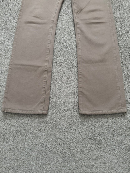 AW04 Dior Homme by Hedi Slimane Beige Whiskered Denim Jeans