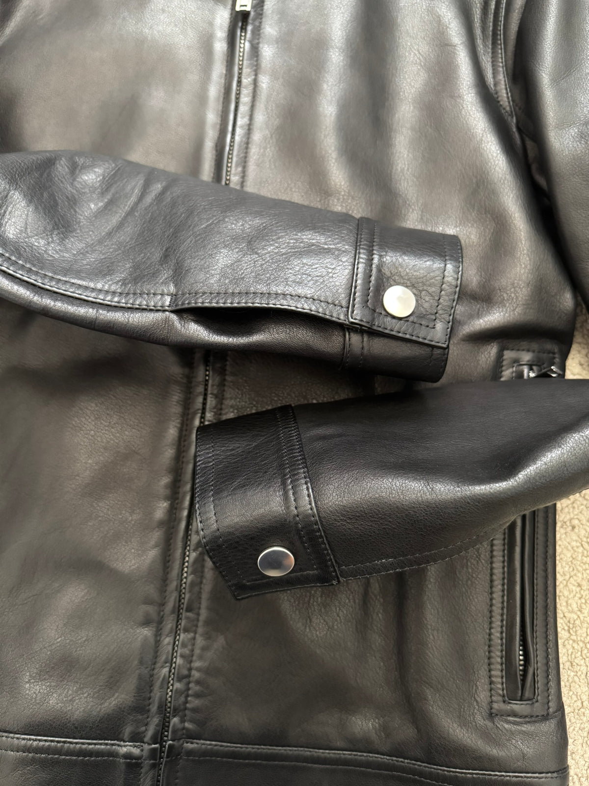 FW16 Rick Owens Mainline "Mastodon" Leather Biker Jacket